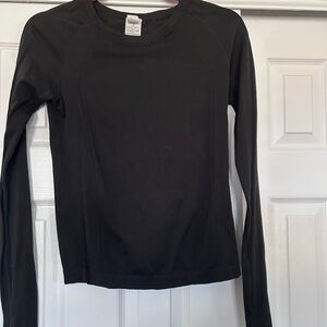 Old Navy Seamless Go-Dry Womens Long Sleeve Black Size Small